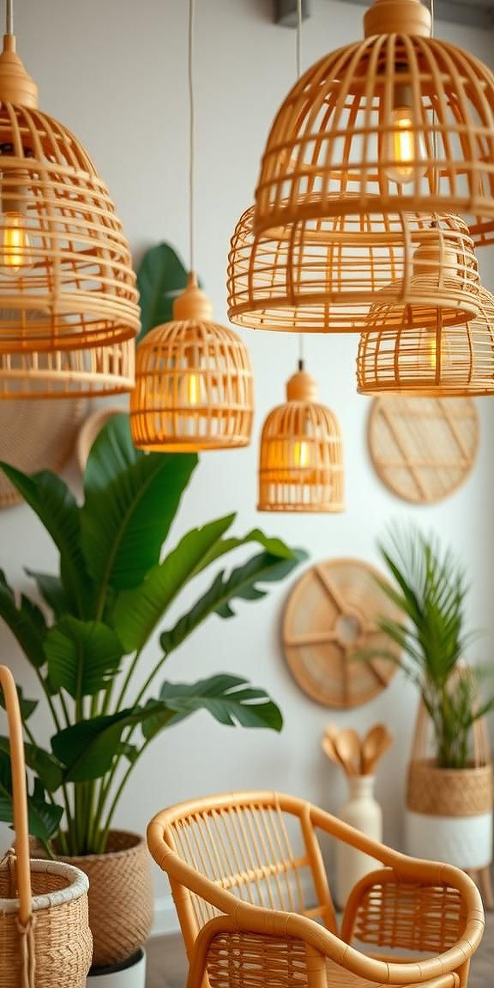 Utilisation d’Accessoires en Rotin et Bambou