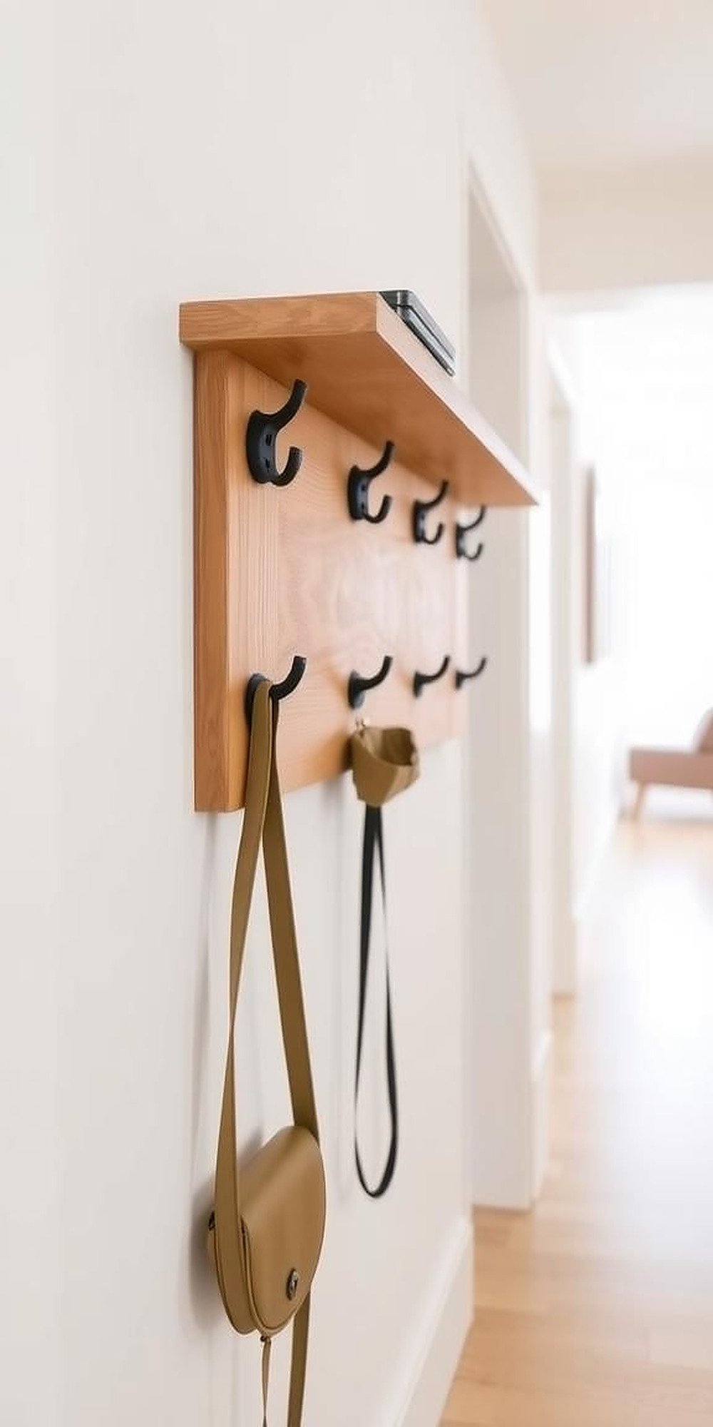 Créer Un Porte-Manteau Mural En Bois Naturel