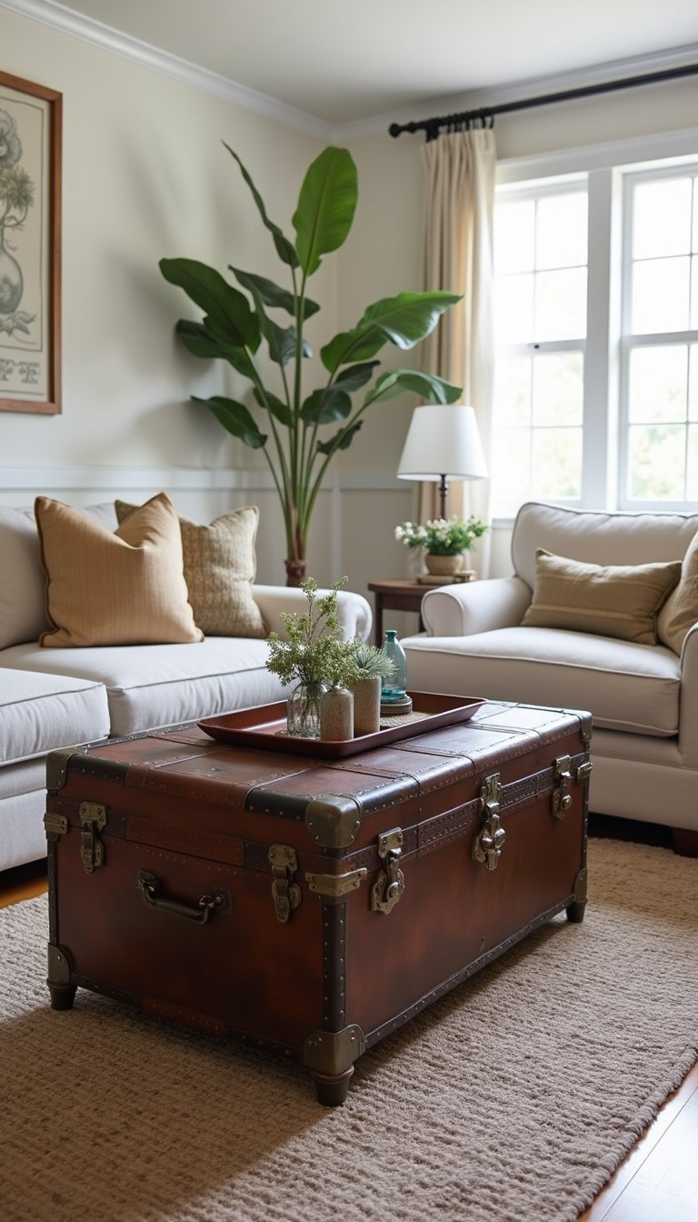 Repurpose Vintage Trunks As Stylish Coffee Tables