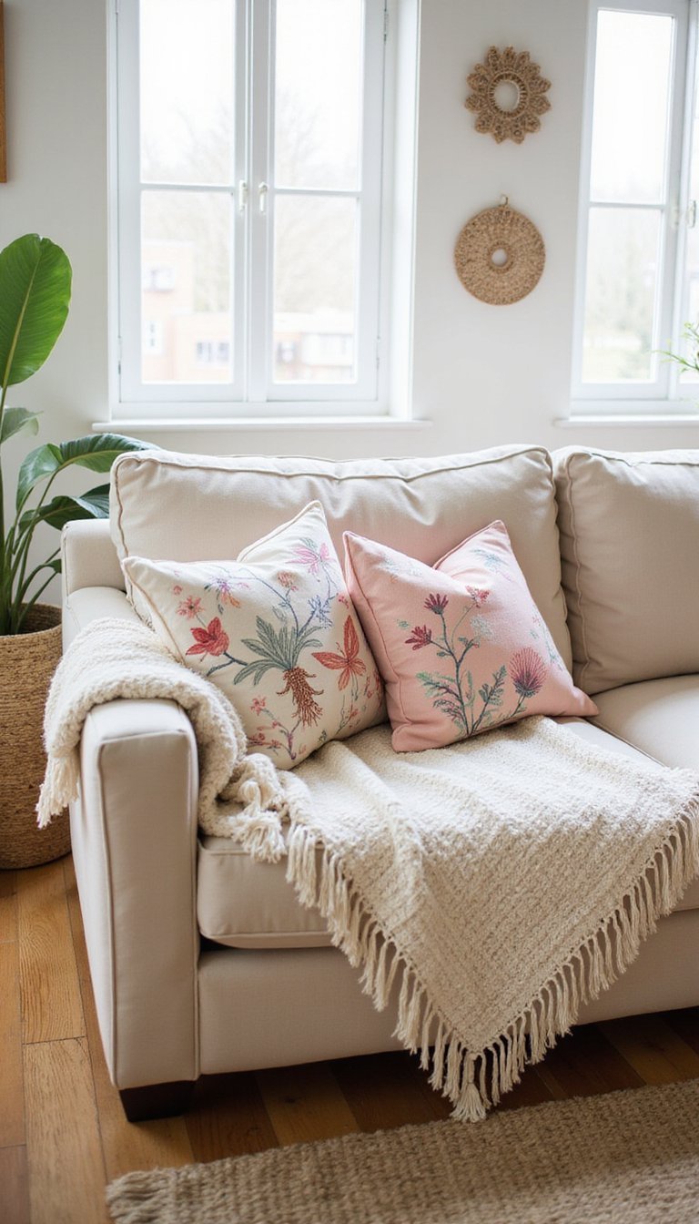 Pastel Boho Mix With Rattan Accents