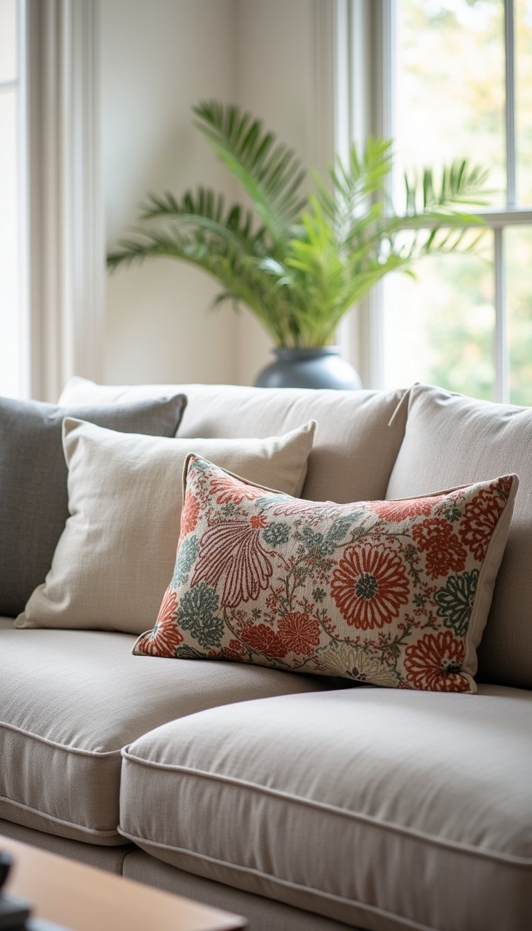 Statement Bolsters Paired With Solid Squares