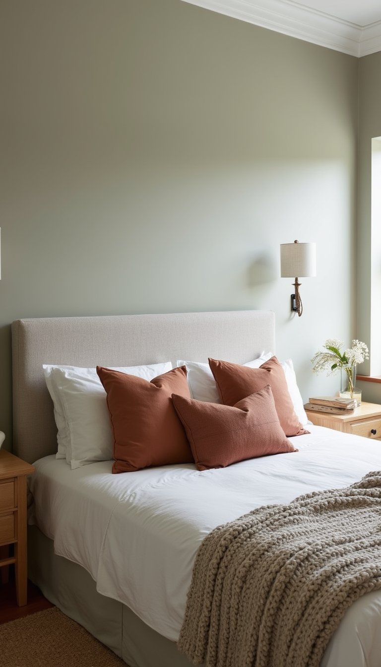 Cama Tapizada Y Paredes De Cal Apagada