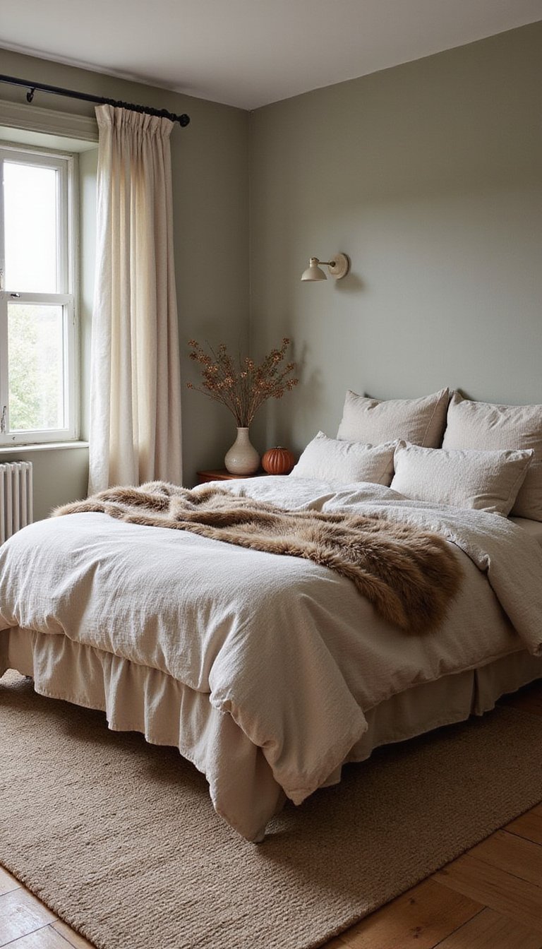 Dormitorio En Capas Con Texturas Y Cal Apagada