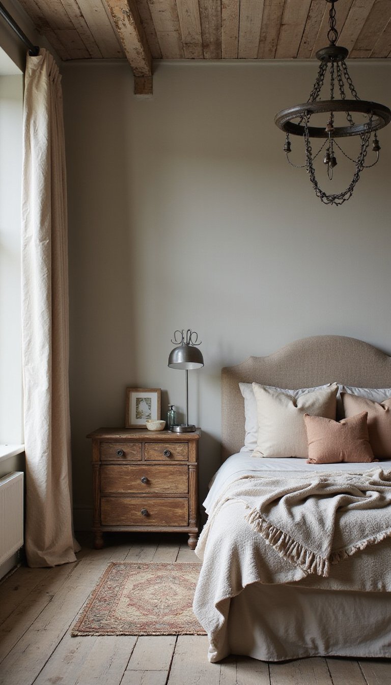 Dormitorio Rústico Con Piedra Y Cal Apagada