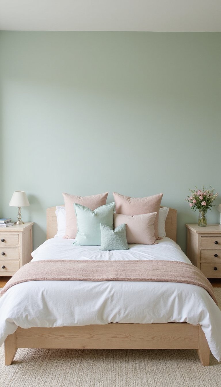 Paleta Pastel Sobre Cal Apagada Para Dormitorio