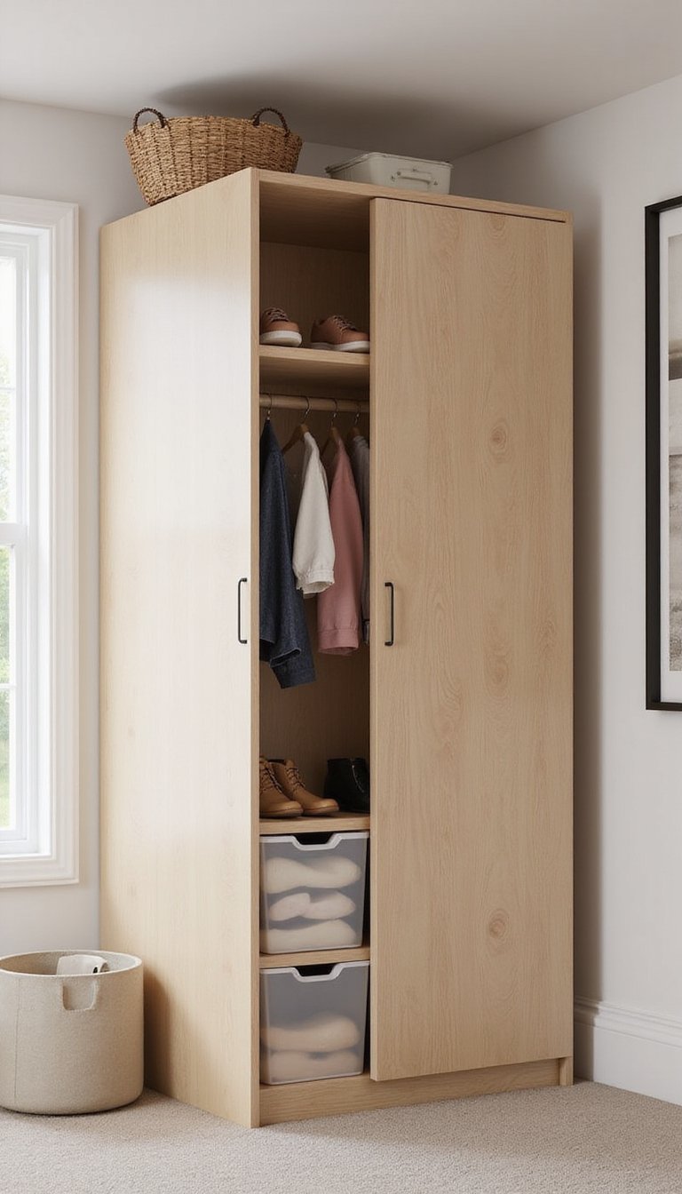 Armario Bajo Con Ganchos A Altura Infantil