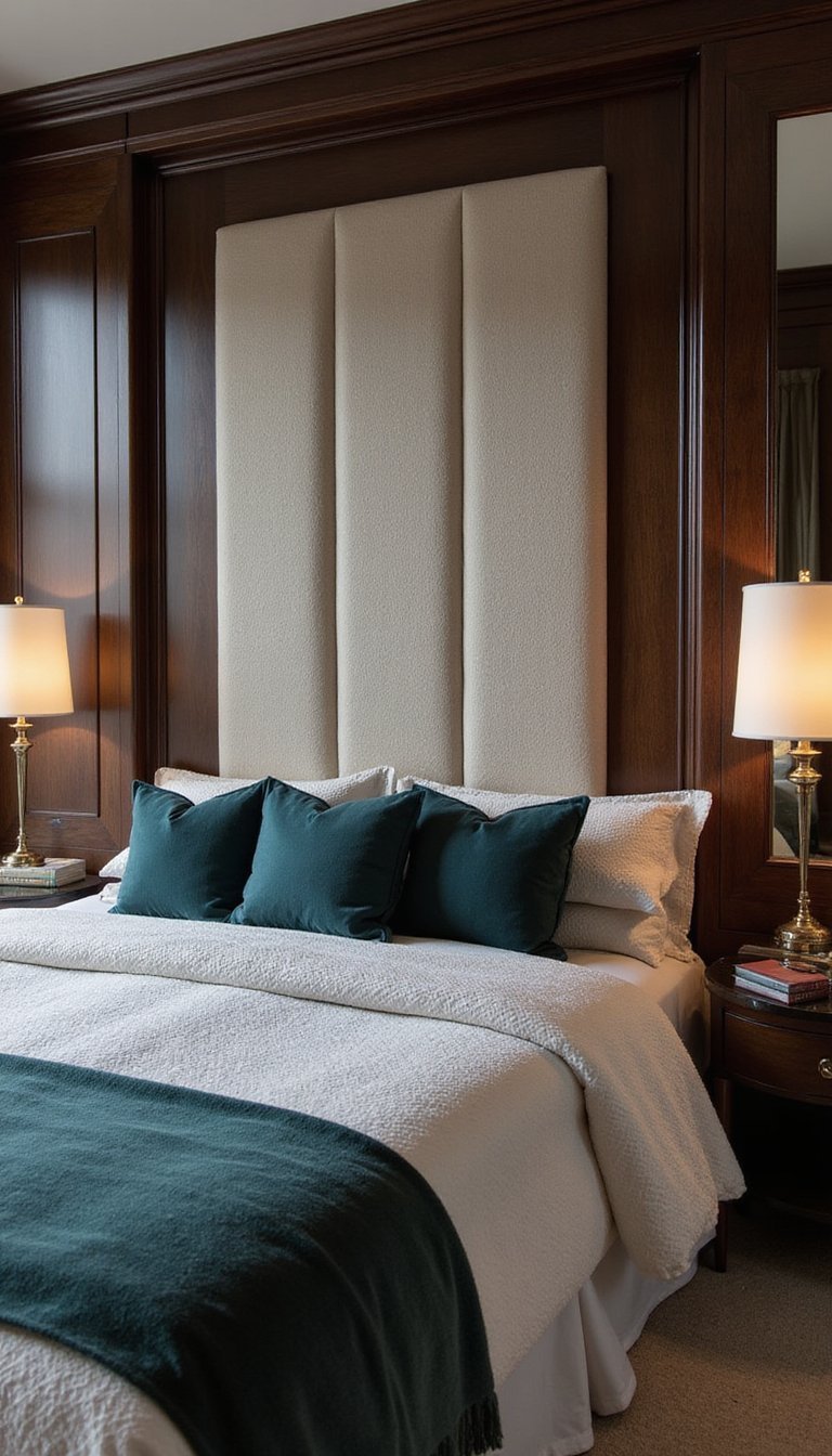 Cabecero Alto Tapizado Con Marco Interior De Madera