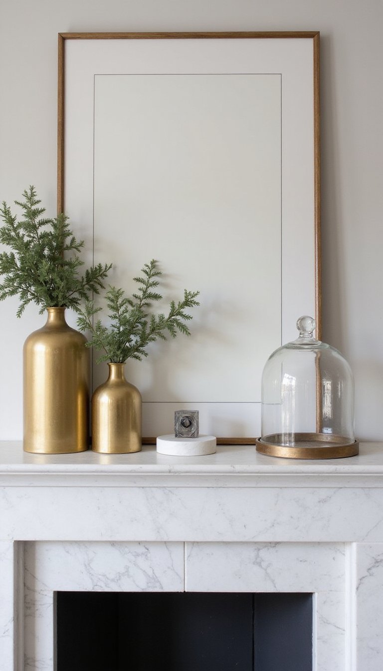 Metallic Accents With Glass And Marble Touches