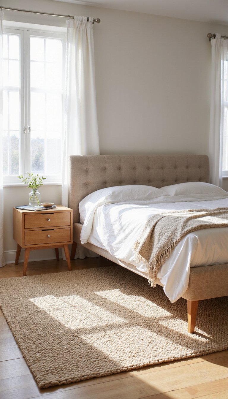 Alfombra Grande En Tonos Naturales y Textura