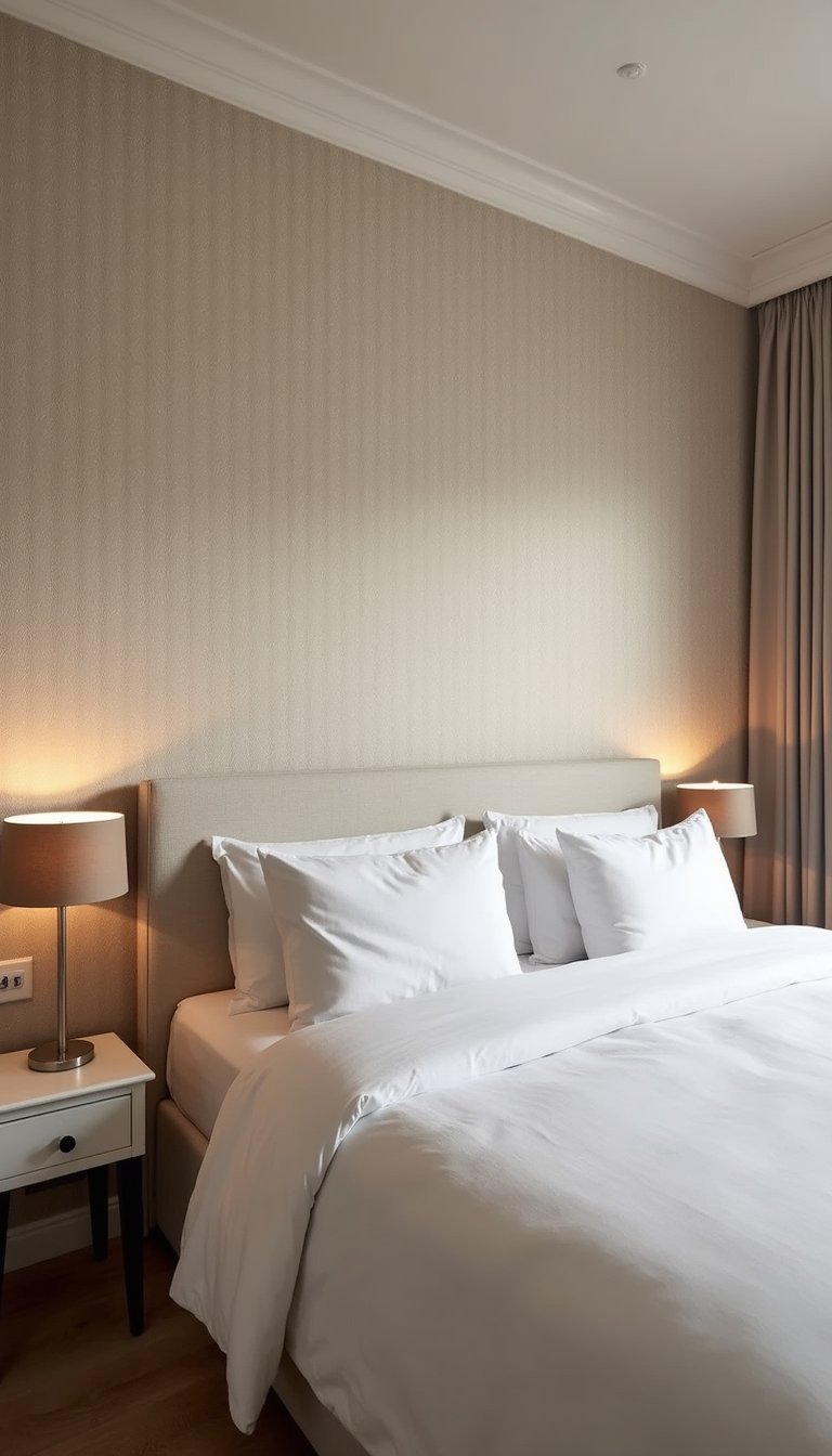 Papel Pintado Texturizado En Una Pared De Enfoque