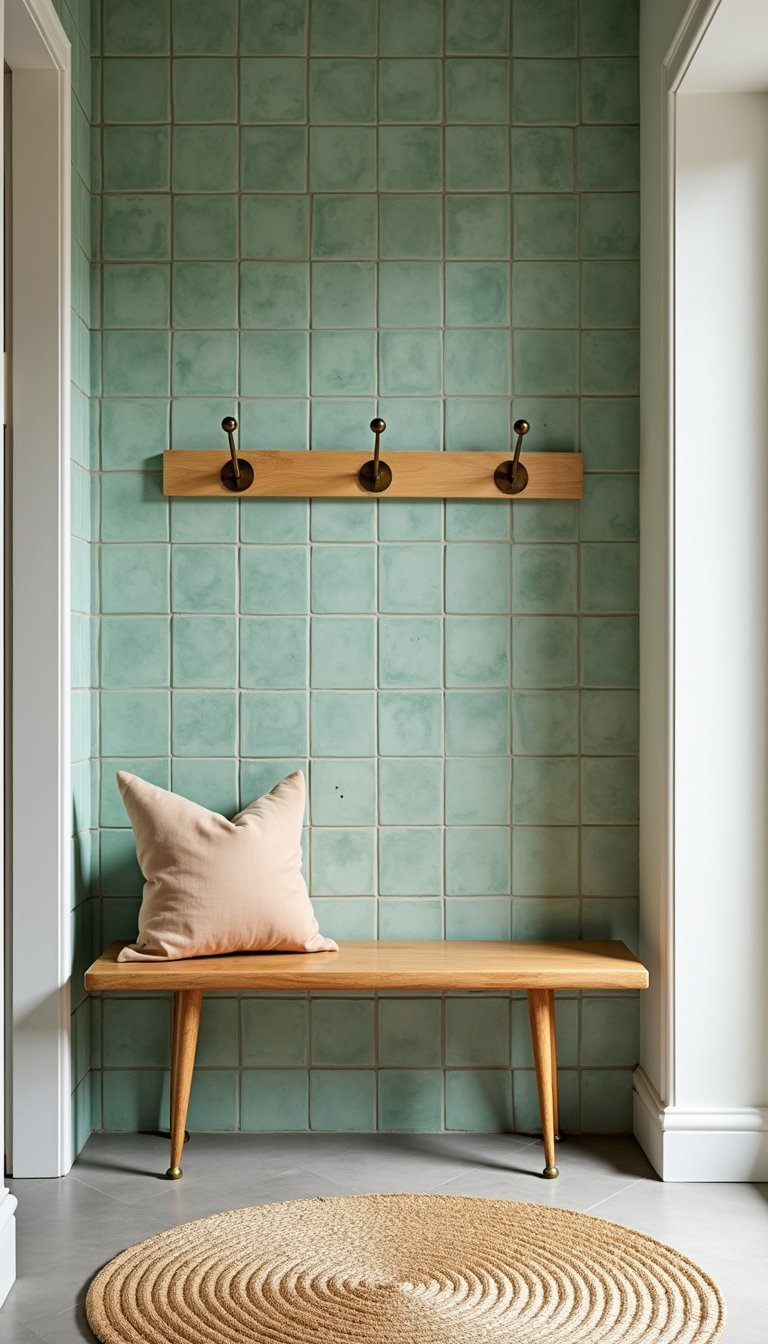 Carrelage Zellige Vert Sauge Pour Entrée