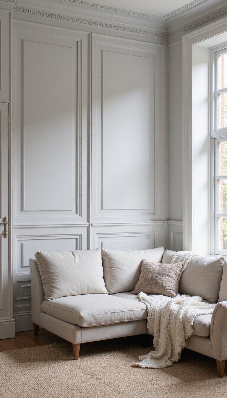 Boiserie De Perfil Baixo Para Sala Escandinava Sereno