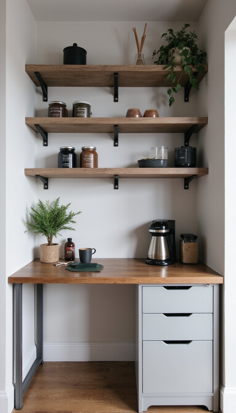 Cantinho Do Café No Escritório Em Casa Com Organização