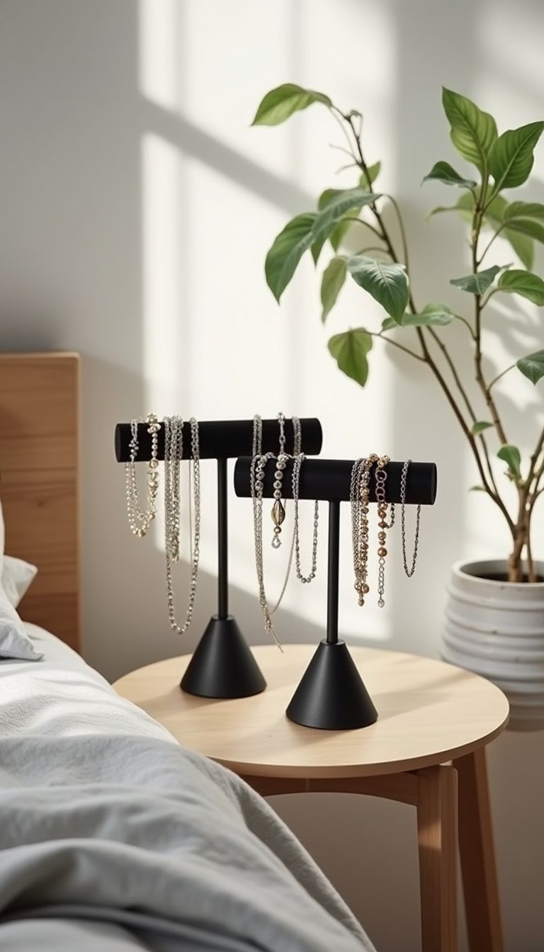 Suportes Minimalistas em Metal Preto Fosco