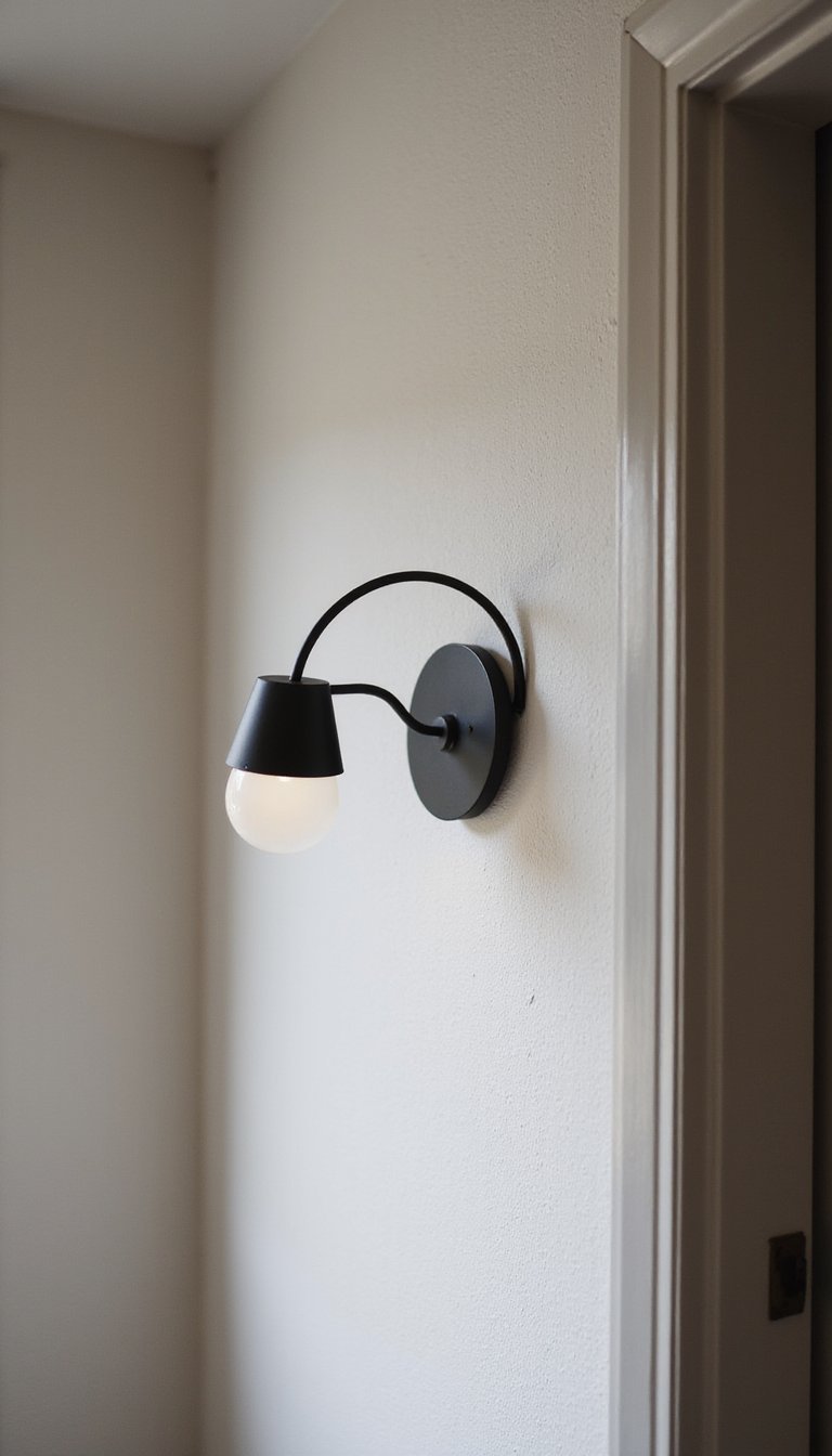 Applique Murale Forme De Demi-Lune En Métal