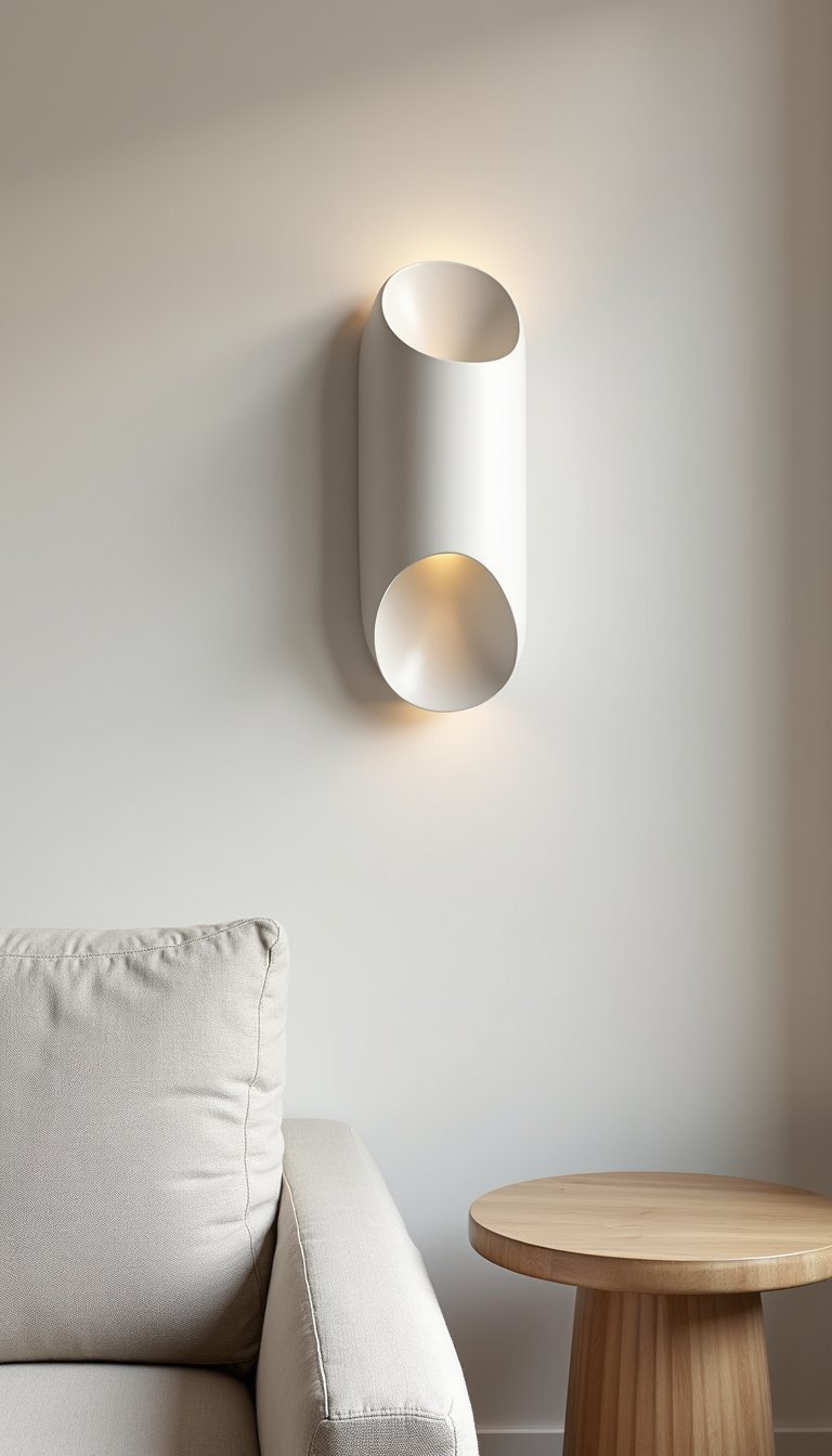 Applique Sculpturale En Céramique Blanc Mat