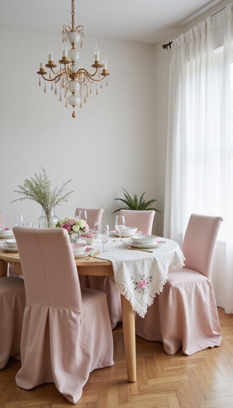 Salle À Manger Romantique Aux Chaises Tournées