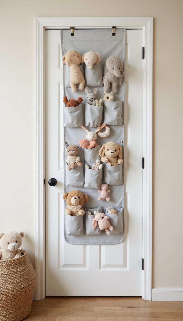 Door Mounted Mesh Storage For Toys