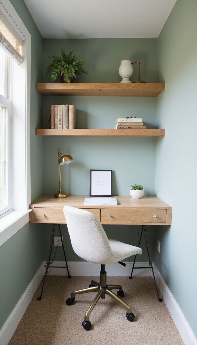 Calm Sage Home Office Nook For Focus