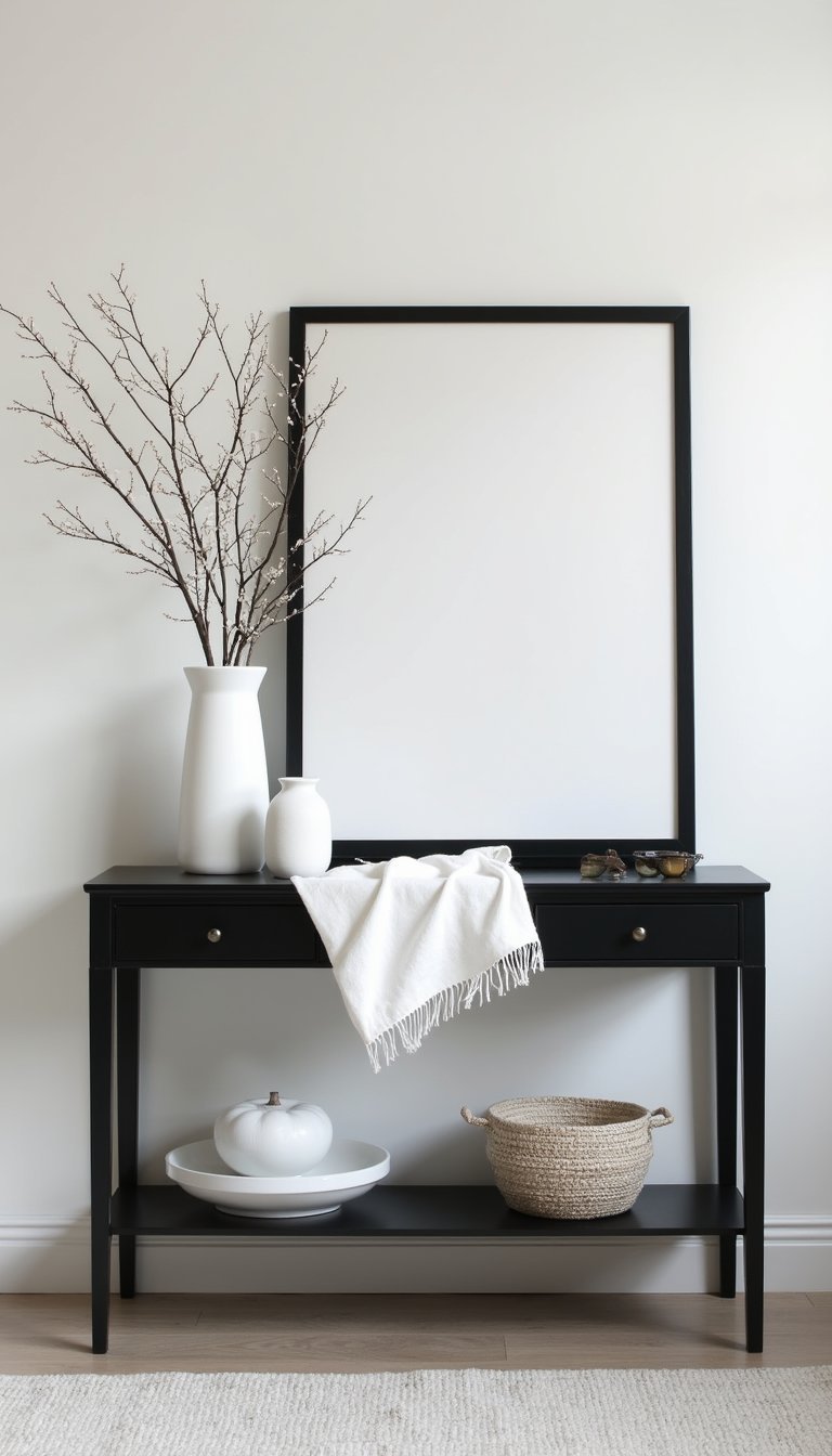 Monochrome Black And White Gallery Console