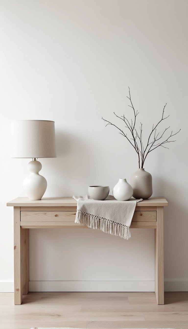Neutral Scandinavian Console For Calm Transitions