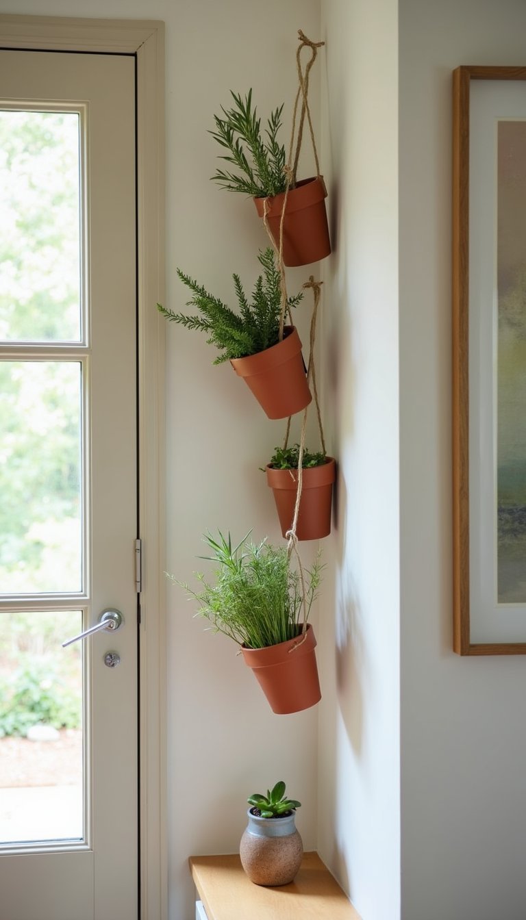 Herb Hanging Garden For Tiny Entryways