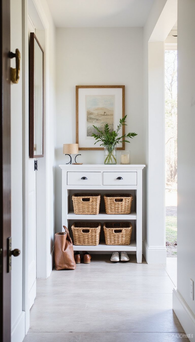 Wicker Basket Shoe Storage That Breathes