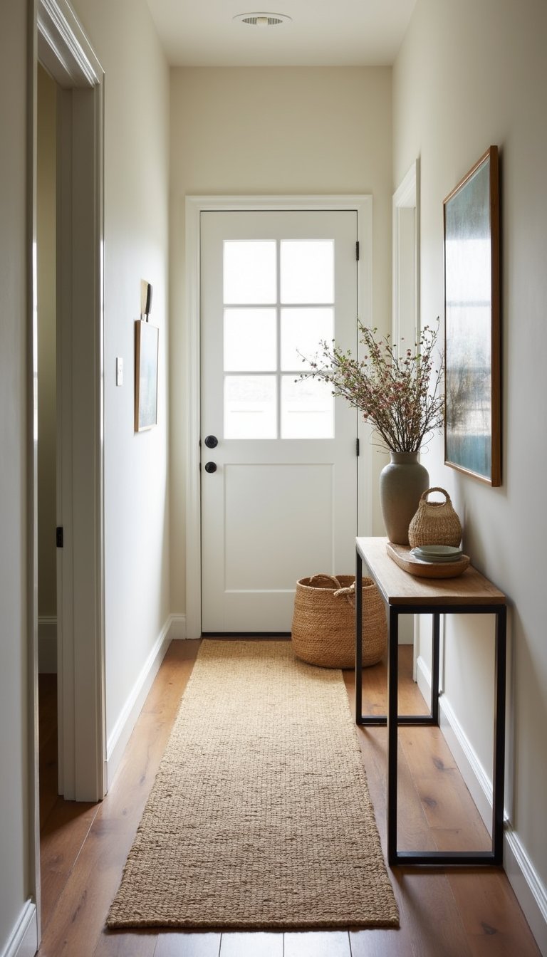 Woven Natural Fiber Runner For Entry