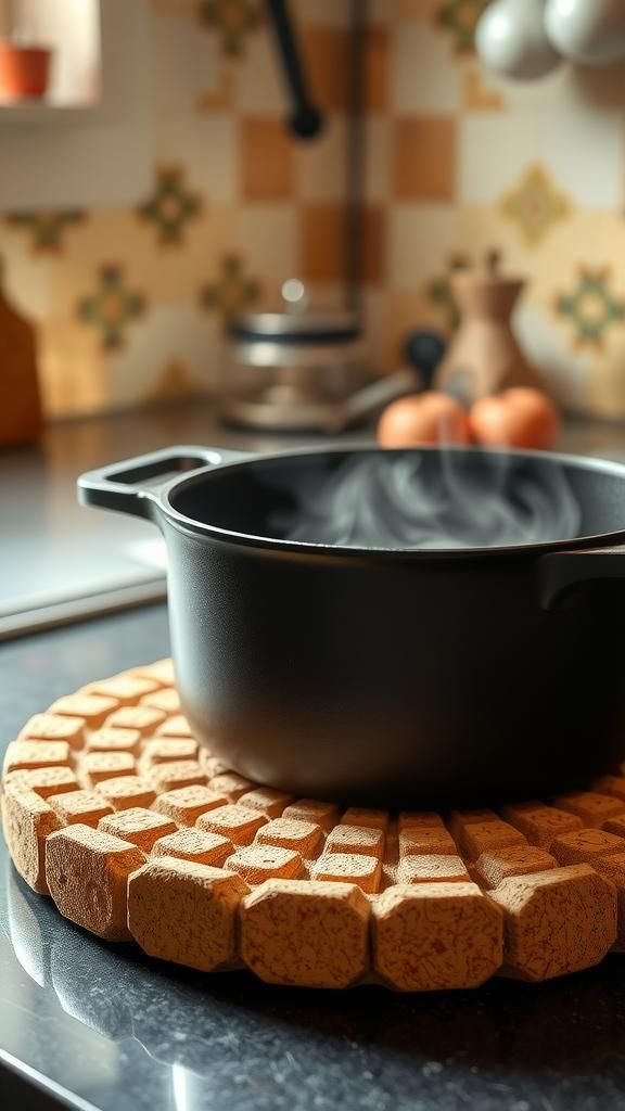 An earthy trivet for hot pots and pans