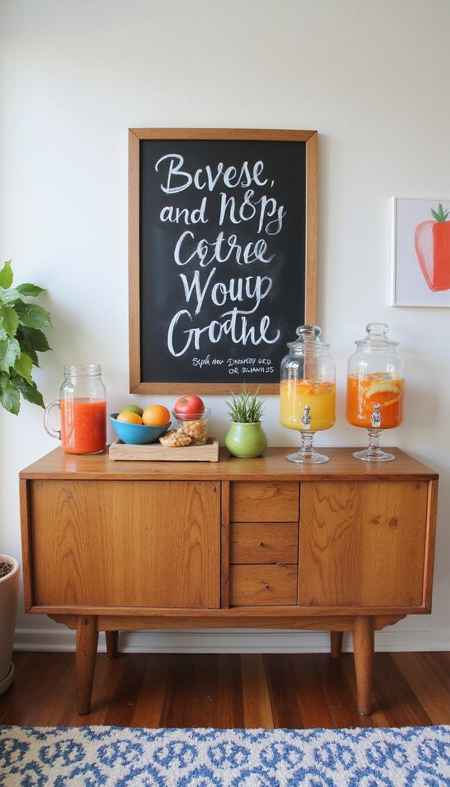 Festive Beverage Station Sign and Accents