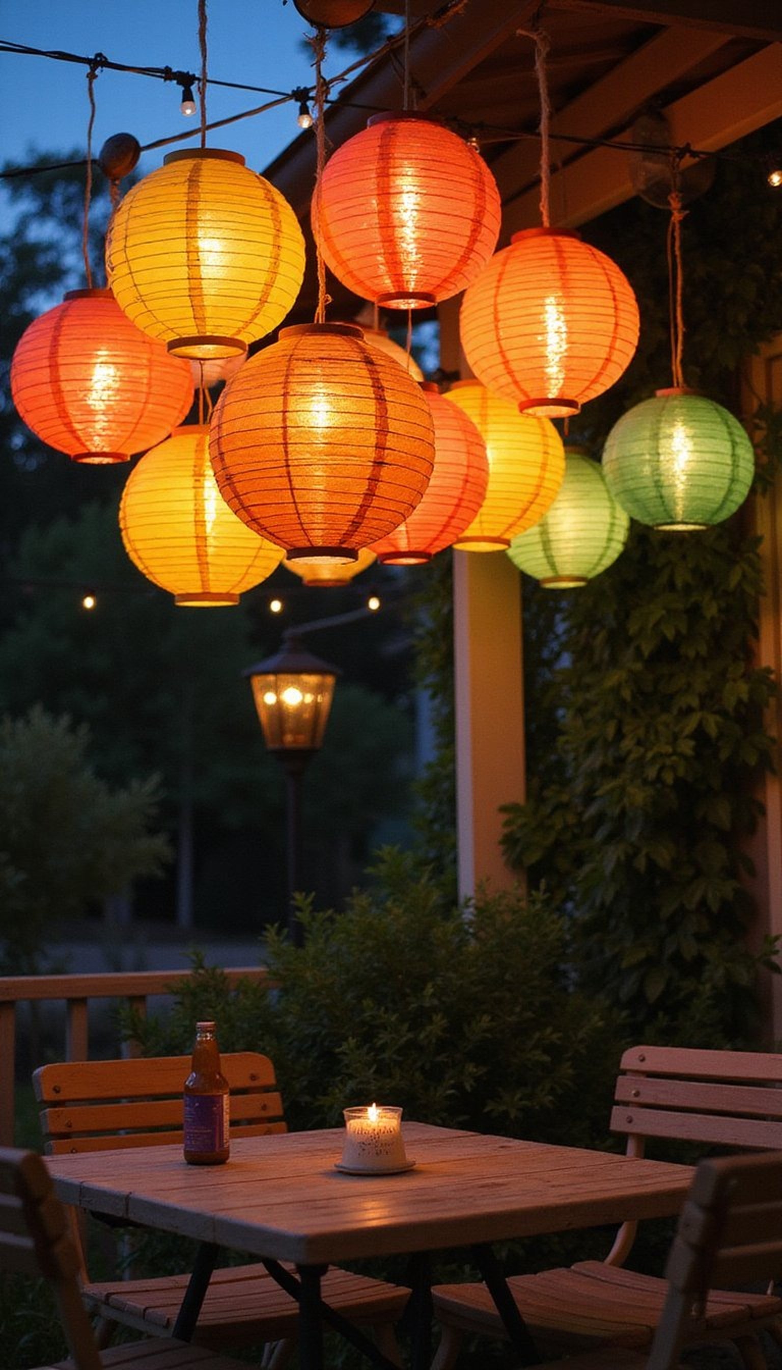 Fiesta-themed Paper Lanterns in Warm Colors