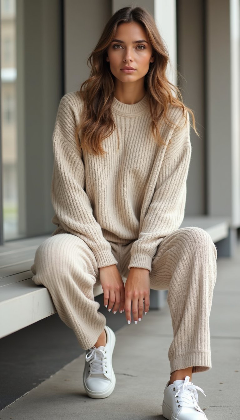 Neutral Co-ord Sweater Set