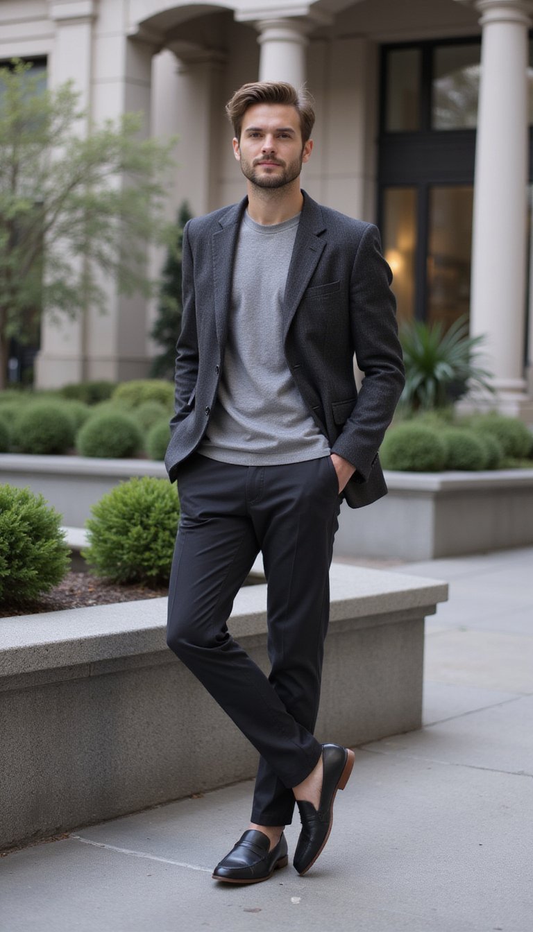 Tailored Blazer and Slim Slacks