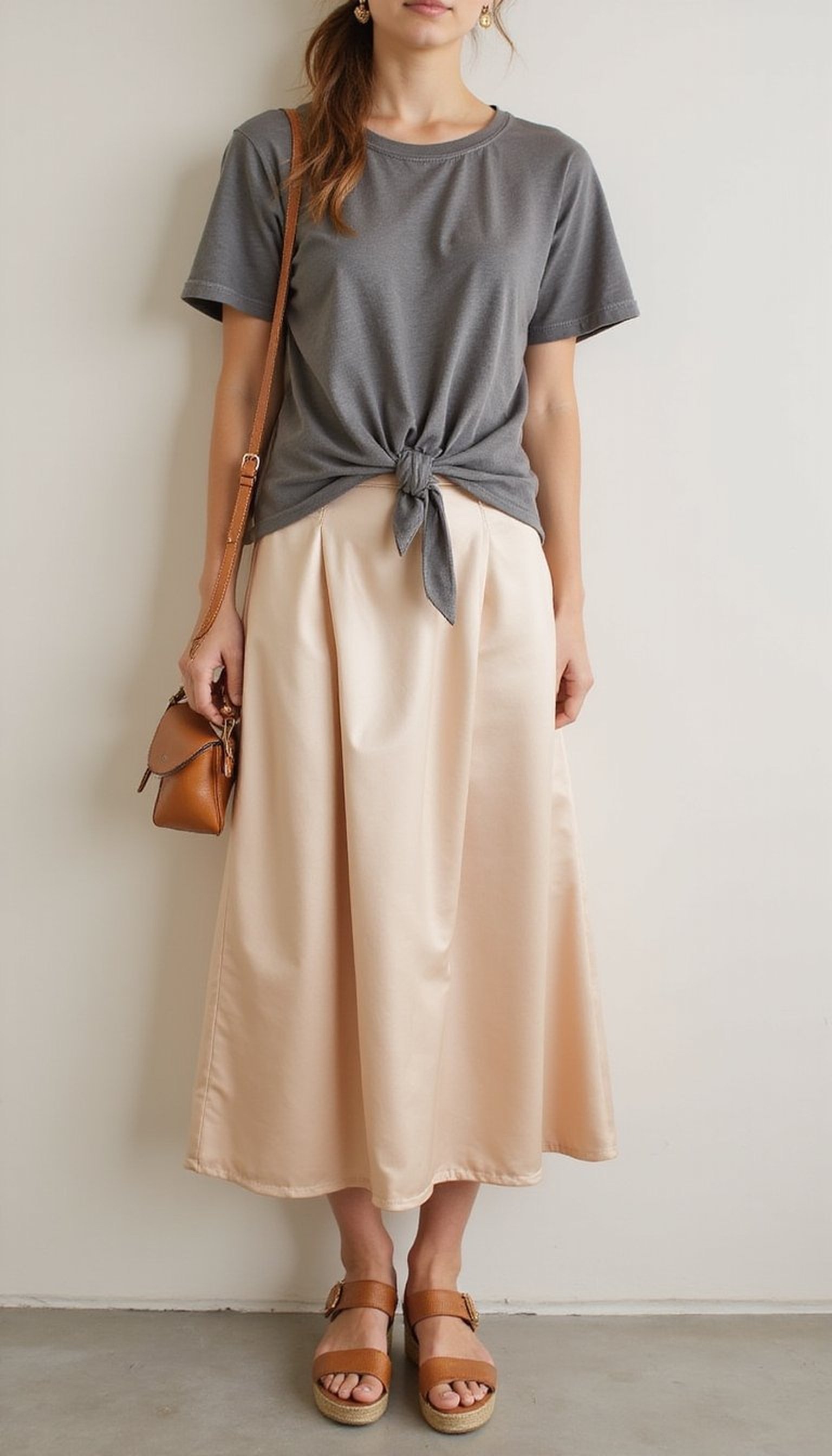 Band Tee + Satin Slip Skirt: Edge Meets Soft