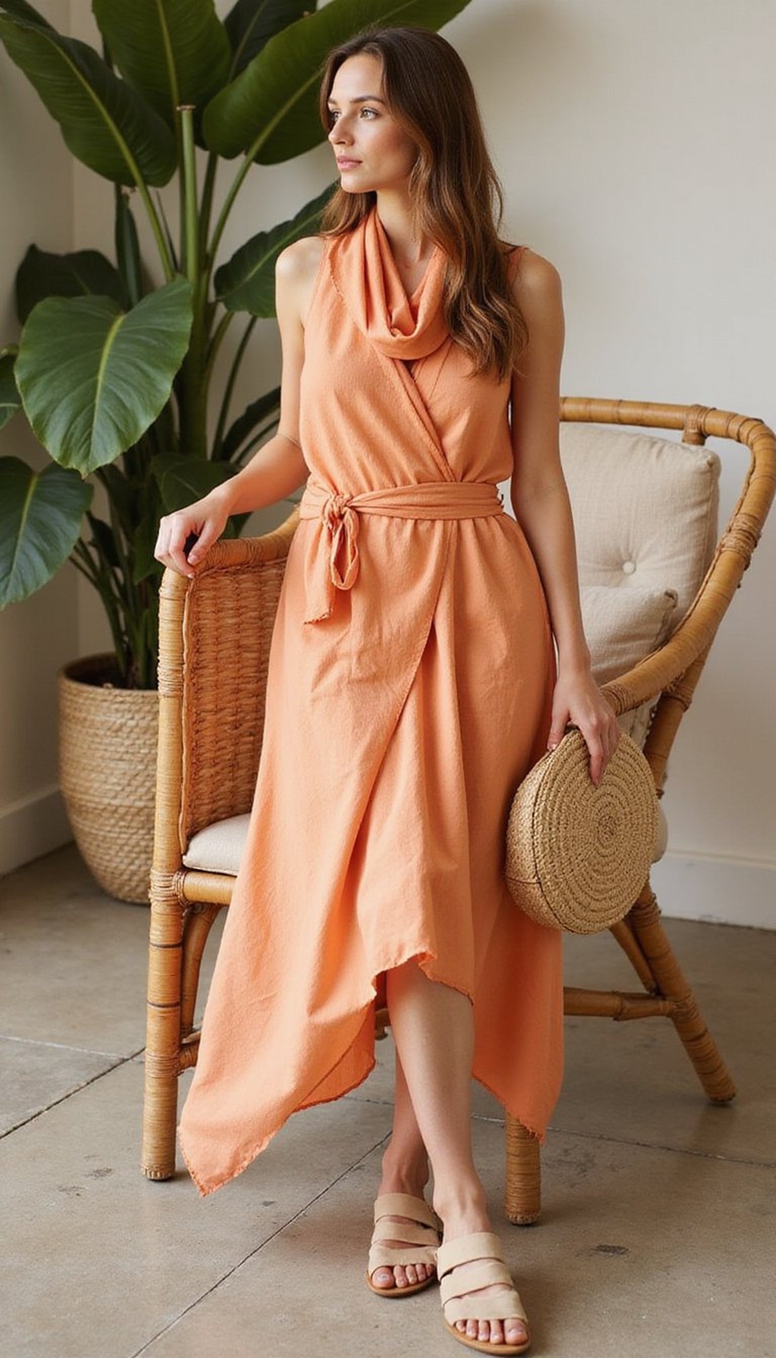 Sunset Wrap Dress from a linen scarf?