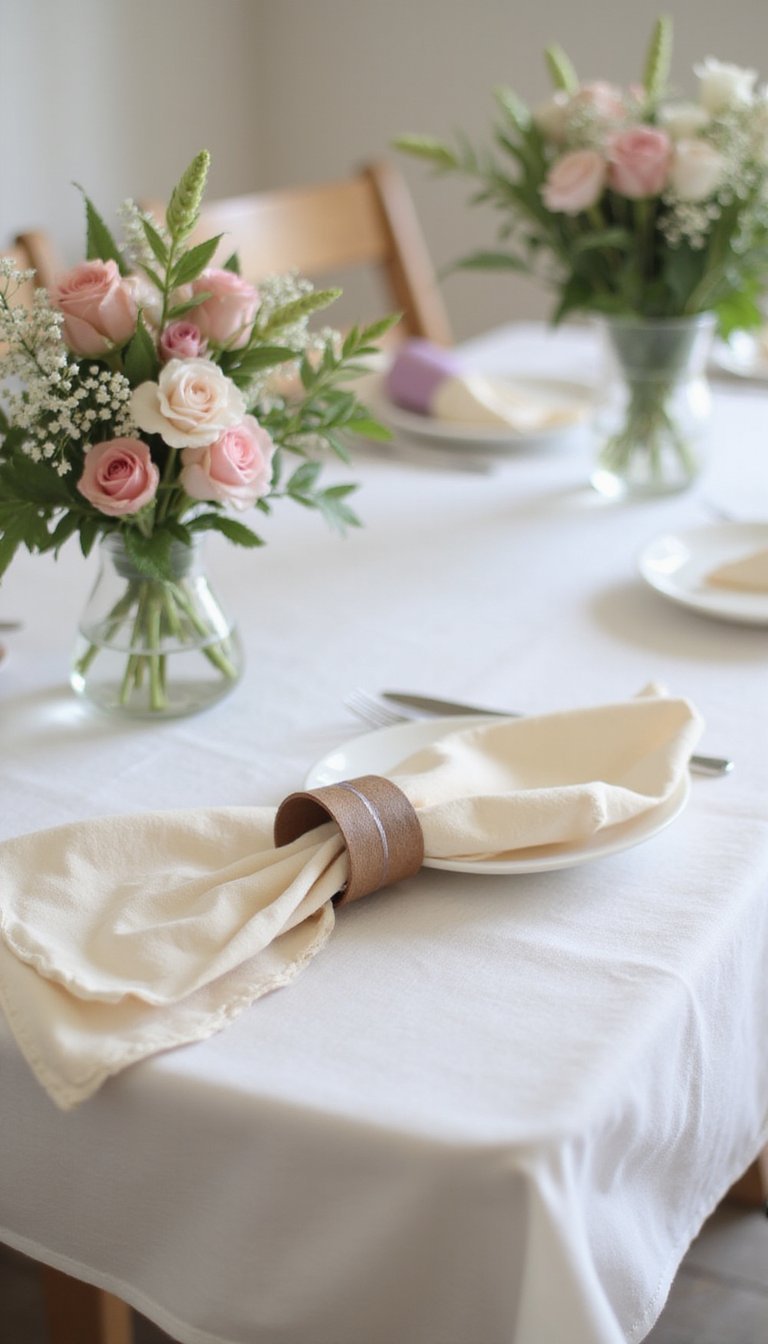 Napkin ring bouquet for the dining table