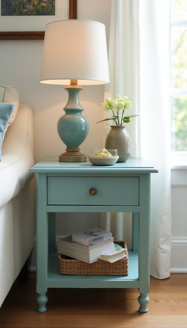 Refinish a small side table with chalk paint