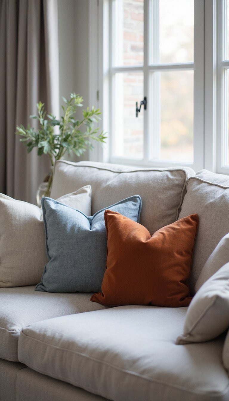 Upgrade throw pillows with dollar fabric