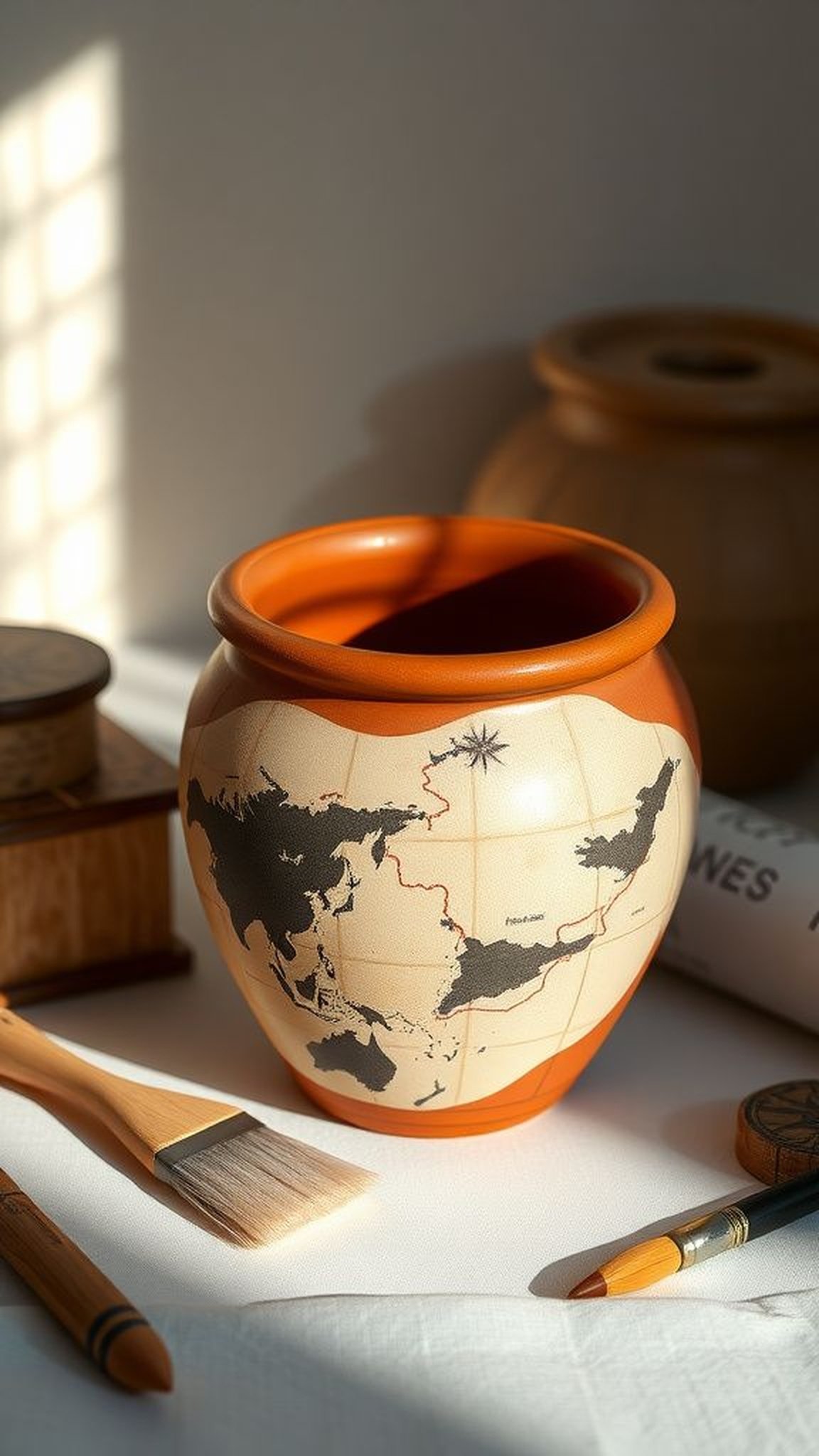 Map motifs for a journey-themed present