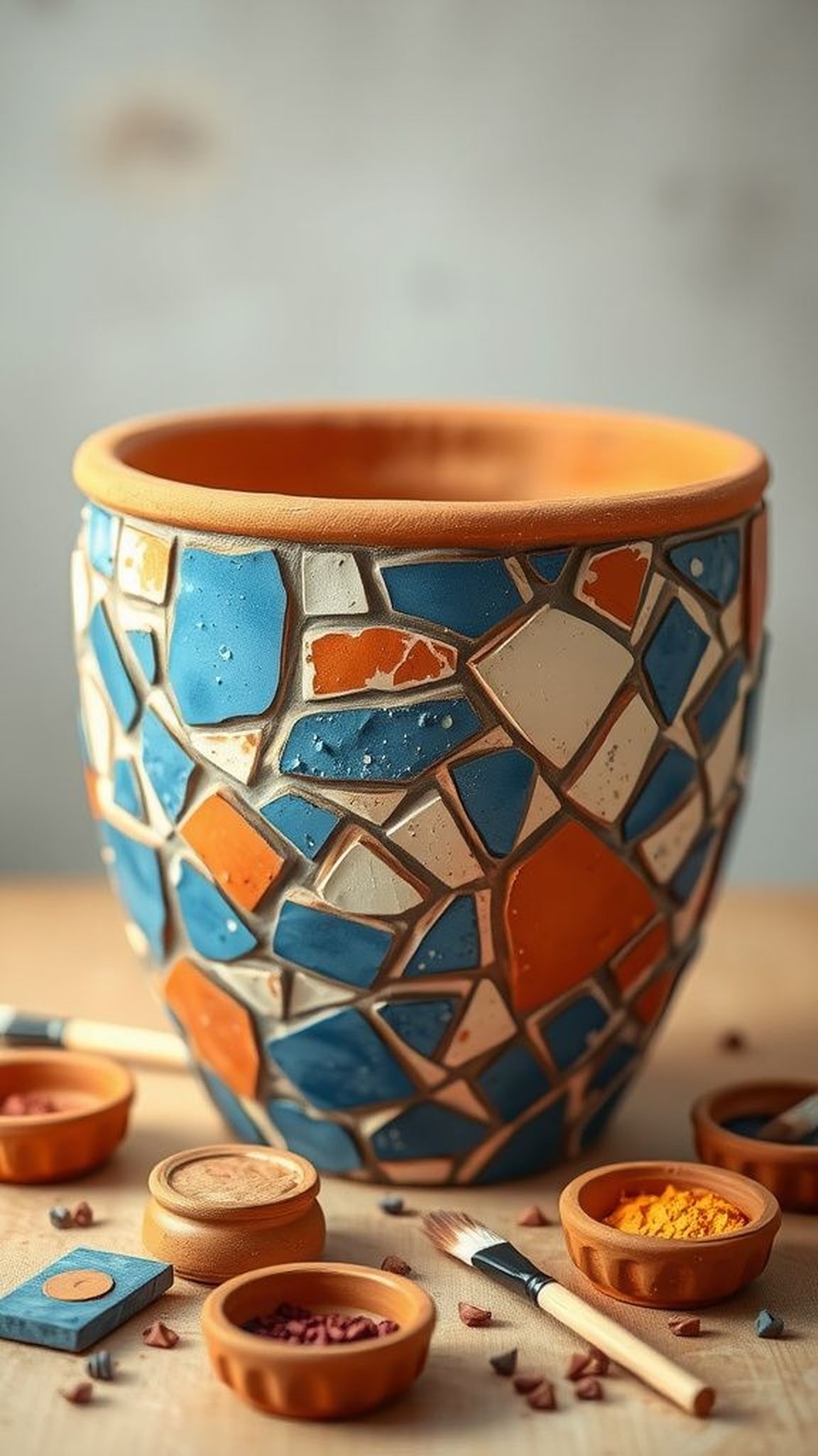 Mosaic-inspired shards for a handcrafted flair