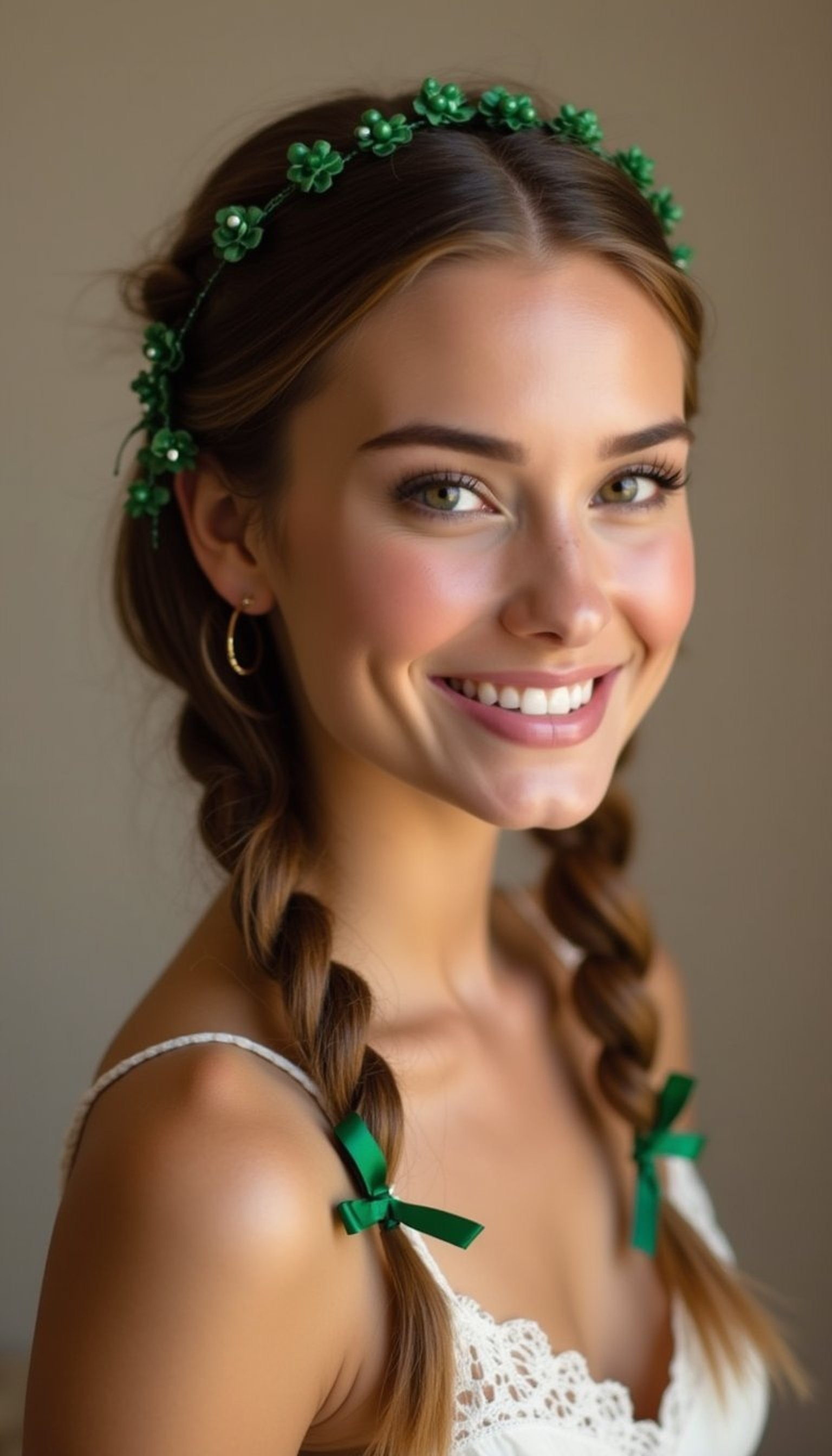 Clover Crown Braid With Accent Ribbons
