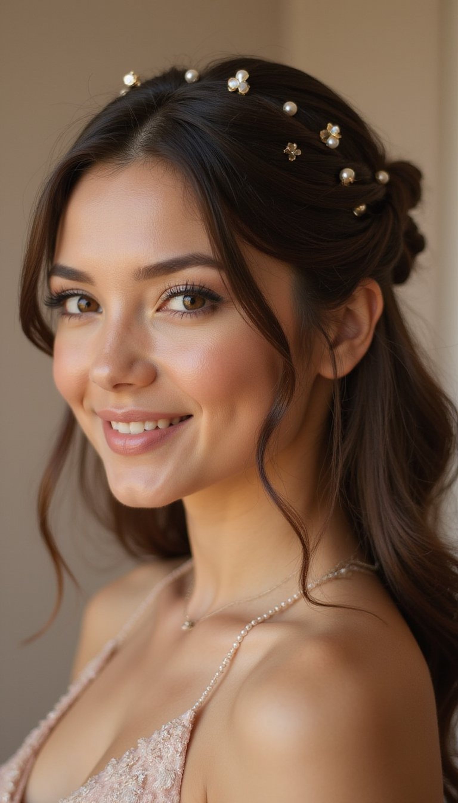 Halo Twist With Pearl And Clover Accents